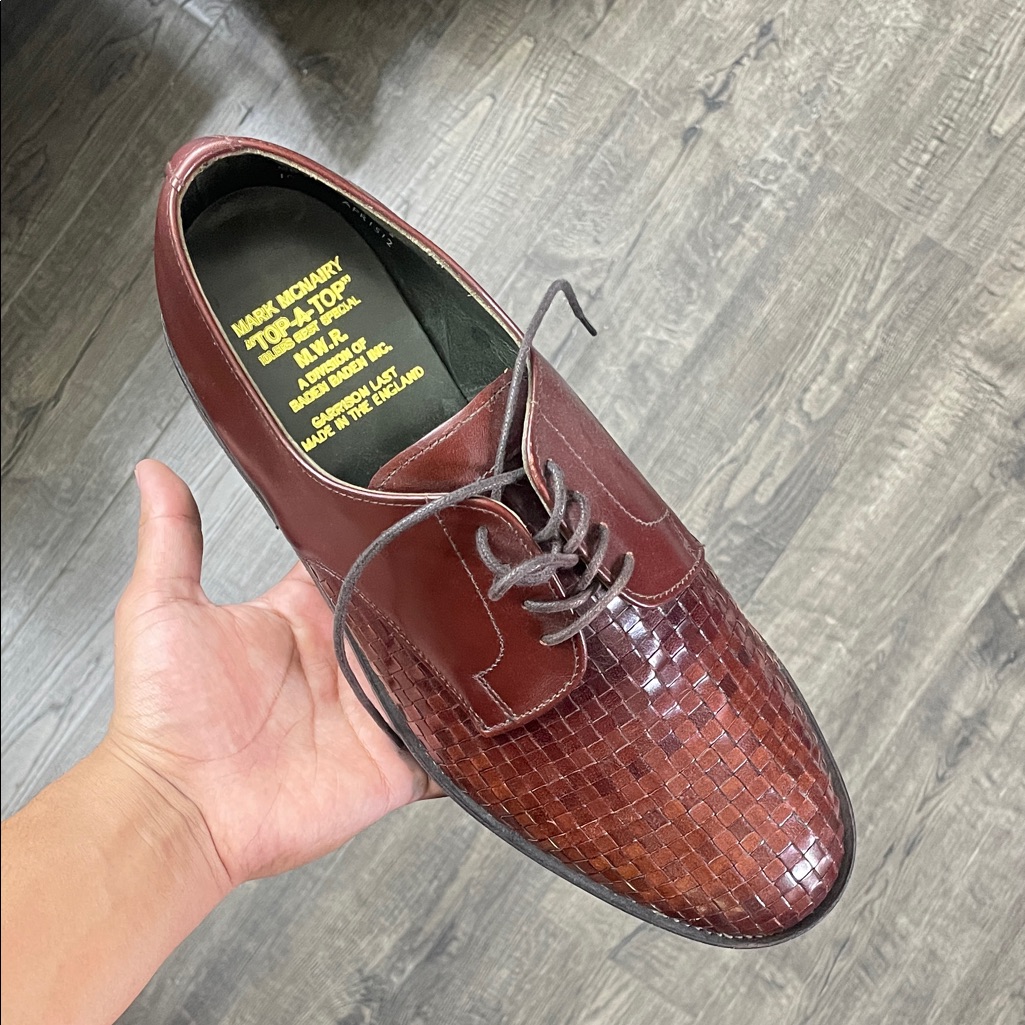 Brand New No Box Mark Nason Mens Woven Brown Oxfords